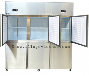 Tủ đông 6 cánh inox tùy chỉnh chế độ đông hoặc mát