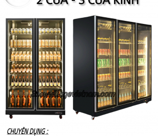 Tủ mát trưng bày 2 cửa kính -  3 cửa kính cao cấp