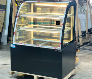 Tủ trưng bánh kem kính cong Snow Village