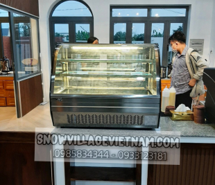 Tủ mát mini kính cong để bàn quầy bar