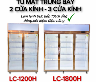 Tủ mát 2 cánh kính - 3 cánh kính giá rẻ