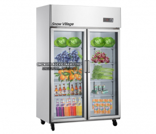 Tủ inox mát 2 cửa kính LC-1200CF