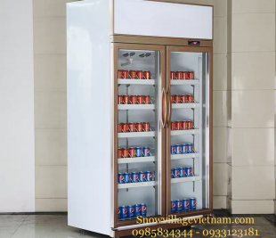 Tủ mát 2 cánh kính trưng bày bánh kem nước ngọt