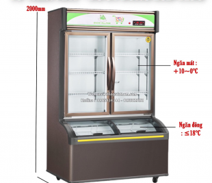 Tủ trên mát dưới đông LCD-1198 chính hãng giá rẻ