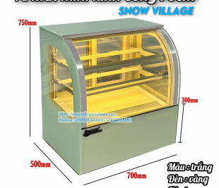 Tủ mát để bàn kiểu dáng kính cong 