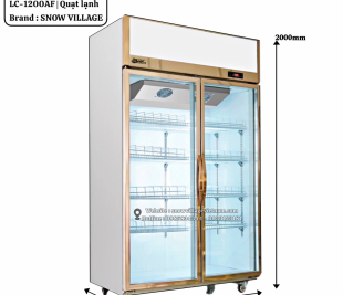Tủ mát 2 cửa kính bảo quản bánh kem