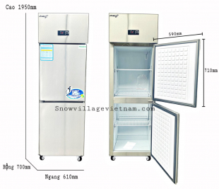 Tủ đông 2 cánh inox