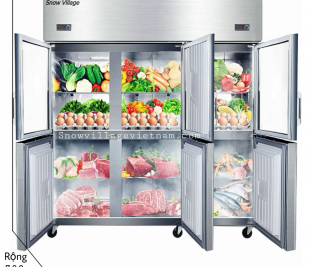 Tủ đông 6 cánh inox