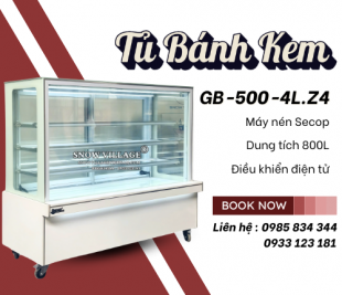 Tủ Trưng Bày 1m8 4 Tầng – Bánh Kem Lung Linh Mỗi Ngày