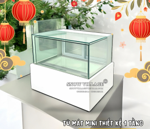 Tủ mát mini full kính không viền đặt quầy bar
