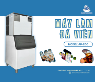 Máy làm đá viên AP-200 công suất lớn đáp ứng nhu cầu kinh doanh chuyên nghiệp