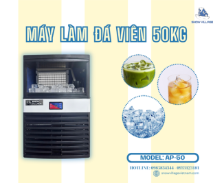 Máy làm đá viên AP-50 nhỏ gọn, đáp ứng nhu cầu làm đá mỗi ngày