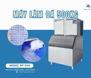 Máy làm đá 500kg AP-500 – Công suất lớn, chủ động nguồn đá sạch