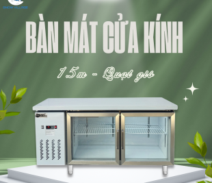 Bàn mát 2 cửa kính 1.5m "Quạt Lạnh"