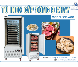 Tủ Inox Cấp Đông 9 Khay CF-430 – Giải Pháp Cho Nhà Hàng Trung Hoa