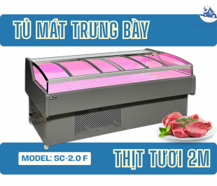 Giữ Trọn Độ Tươi – Trưng Bày Ấn Tượng Với Tủ Mát Trưng Bày Thịt Tươi 2M.