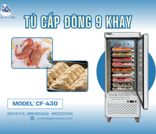 Cấp Đông Nhanh Cho Hải Sản, Há Cảo, Thực P hẩm Sơ Chế Với Tủ Đông 9 Khay CF-430