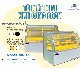 Tủ mát mini kính cong 90cm, mini nhưng hiệu quả maxi – chỉ có ở GB-120!