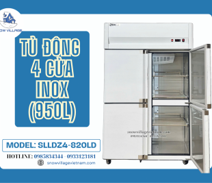 Tủ đông inox SLLDZ4-820LD – Đối tác đắc lực của nhà hàng và bếp công nghiệp.