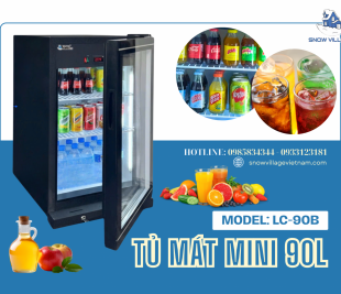 Tủ Mát Mini 90L Snow Village LC-90B – Giải Pháp Trưng Bày Chuẩn Khách Sạn