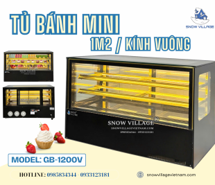 Tủ mát kính vuông 1m2 GV-1200V – Đối tác đáng tin cậy của mọi không gian kinh doanh.