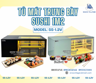 Tủ mát mini kính vuông 1m2 SS-1.2V – Giữ lạnh vừa đủ, giữ trọn tình yêu món ăn.