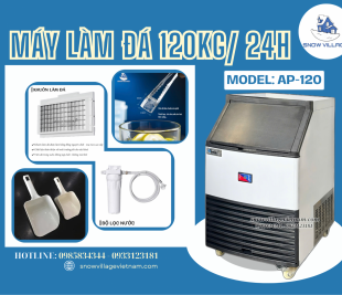 Đủ – Đều – Đẹp: Máy làm đá 120kg/24h AP-120 – Nguồn đá sạch mỗi ngày