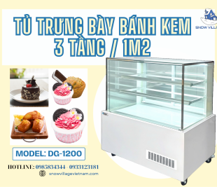 Bánh đẹp là chưa đủ – Phải được trưng bày đúng cách với Tủ bánh 3 tầng nhà Snow Village!