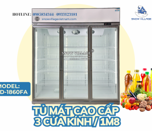 Chuyên Nghiệp Từ Trong Ra Ngoài – Tủ Mát 3 Cửa Kính Cao Cấp LD-1860FA, Bảo Quản Lạnh Đỉnh Cao!