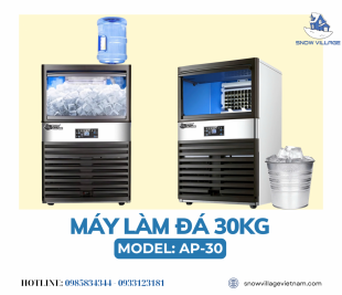 Đá Sạch Không Chờ Đợi – Là Có Ngay Sau 15 Phút Với Máy Làm Đá 30kg Của Snow Village 