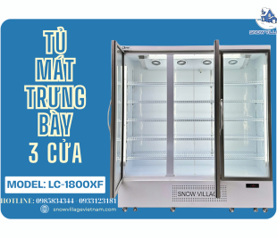 Đúng Chuẩn Cho Cửa Hàng Thực Phẩm Hiện Đại Khi Sở Hữu Tủ Mát 3 Cửa Kính LC-1800XF