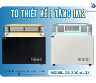 Tủ Mát Trưng Bày 1 Tầng GB-300-4L.Z1 – Tích Hợp Khoang Lưu Trữ Ẩn Tiện Lợi 