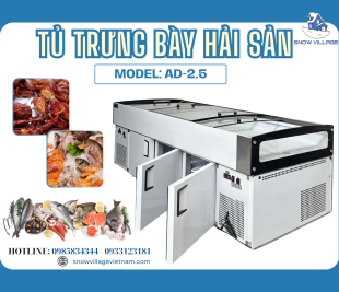 AD-2.5 – Tủ Trưng Bày Thực Phẩm 2 Khoang Đông Mát Siêu Tối Ưu Không Gian 