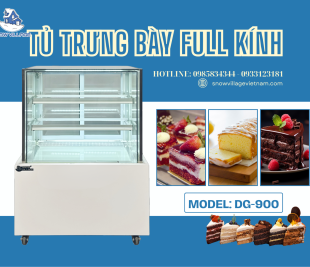 Tủ Bánh Full Kính Không Viền – Xu Hướng Trưng Bày Được Nhiều Tiệm Bánh Lựa Chọn 