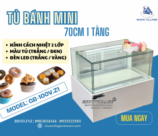TỦ MÁT MINI 1 TẦNG GB-100V.Z1 – GIẢI PHÁP TRƯNG BÀY BÁNH NGỌT NHỎ GỌN, THẨM MỸ VÀ TIỆN DỤNG