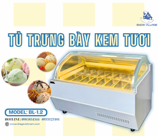 Tủ đông trưng bày kem tươi BL-1.2 là lựa chọn tối ưu cho cửa hàng kem chuyên nghiệp