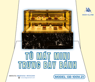 Tủ mát mini 2 tầng 70cm GB-100V.Z1 nhỏ gọn sang trọng cho quầy bar