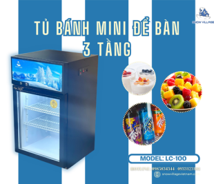 Tủ mát mini 1 cửa kính LC-100 nhỏ gọn, tiết kiệm chi phí