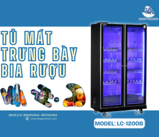 Tủ mát trưng bày bia rượu LC-1200B sang trọng, tối ưu không gian trưng bày