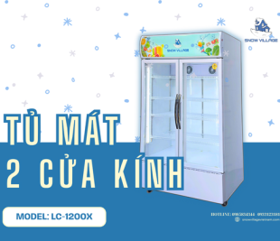 Tủ mát 2 cửa kính LC-1200X – Trưng bày đẹp, bảo quản hiệu quả