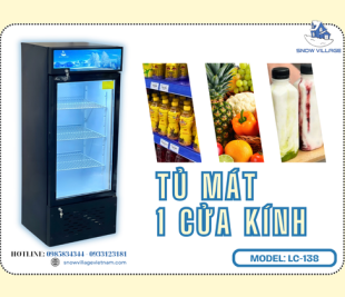 Tủ mát 1 cửa LC-138 – Nhỏ gọn, tiện lợi cho không gian hạn chế