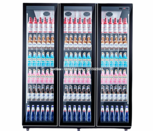 Tủ mát 3 cánh kính trưng bày bia,nước ngọt 