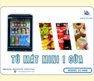 Tủ mát mini 1 cửa kính LC-90B là giải pháp bảo quản gọn gàng cho không gian nhỏ