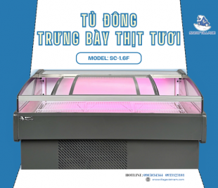 Tủ trưng bày thịt cá tươi SC-1.6F giải pháp bảo quản thực phẩm tươi trong môi trường điều hòa