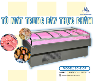Tủ mát trưng bày thực phẩm SC-2.0F bảo quản rau củ và thực phẩm tươi sống hiệu quả