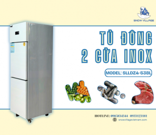 Tủ đông 2 cửa Inox SLLDZ4-538L là giải pháp bảo quản linh hoạt cho cửa hàng và bếp chuyên nghiệp