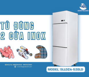 Tủ đông 2 cửa Inox SLLDZ4-538LD giải pháp bảo quản thực phẩm đa năng