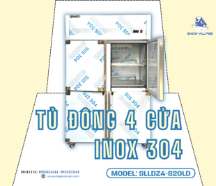 Tủ đông 4 cửa Inox 304 SLLDZ4-820LD – Linh hoạt 2 chế độ đông mát