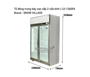 Tủ đông 2 cửa kính "cao cấp" LD-1260FA