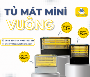 Tổng Hợp - Tủ Mát Mini Để Bàn Kính Vuông Tại Snow Village